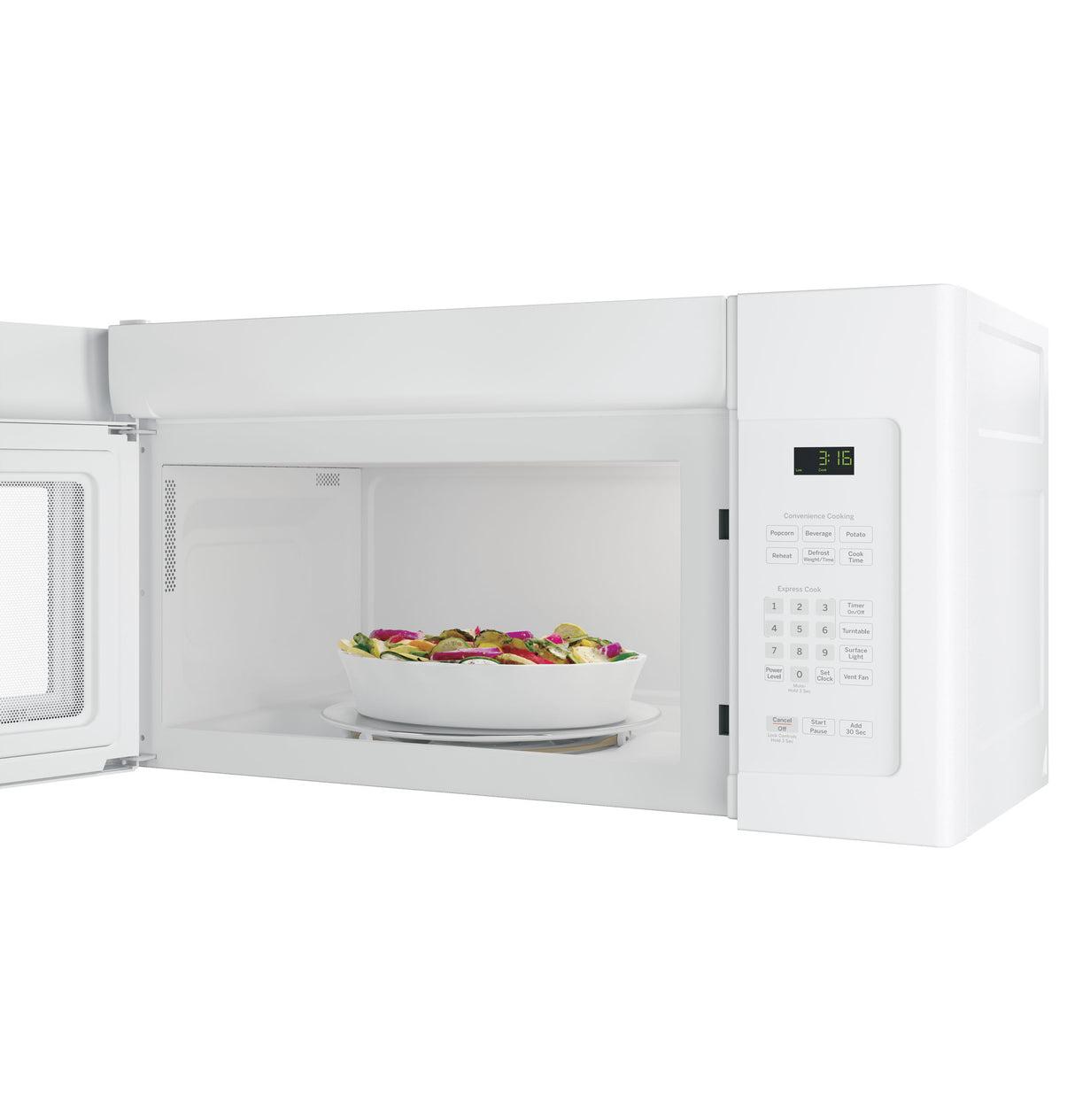 GE 1.6 Cu. Ft. Over-the-Range Microwave Oven - White (JVM3162DJWW)