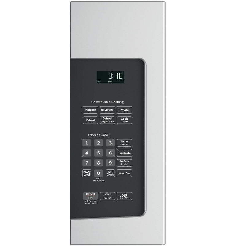 GE 1.6 Cu. Ft. Over-the-Range Microwave Oven - Stainless Steel/Black (JVM3162RJSS)