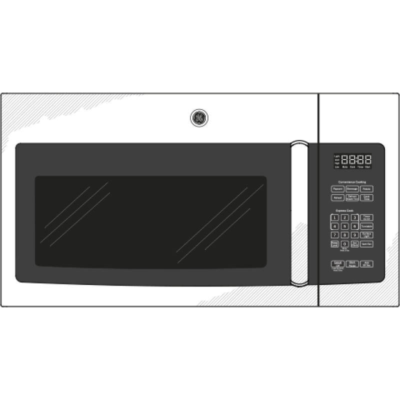 GE 1.6 Cu. Ft. Over-the-Range Microwave Oven - Stainless Steel/Black (JVM3162RJSS)