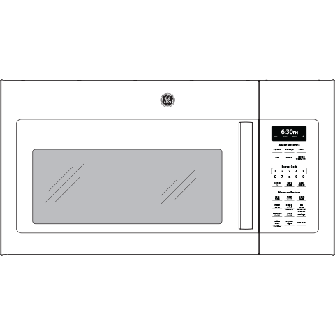 GE 1.9 Cu. Ft. Over-the-Range Sensor Microwave Oven - White (JVM7195DKWW)