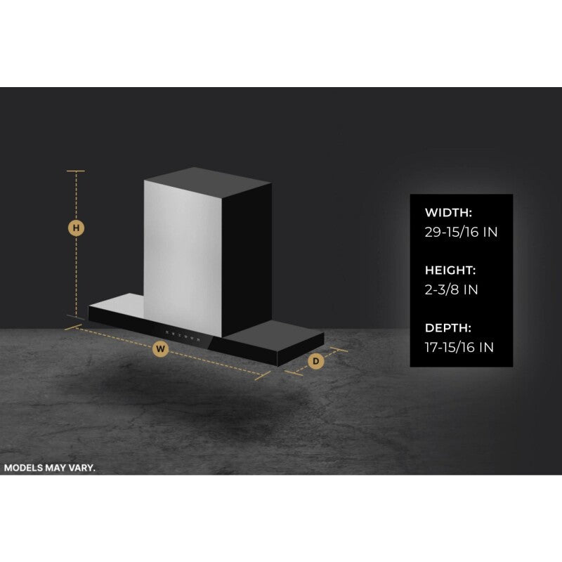 JennAir Lustre Stainless 30" Recirculating Wall-Mount Canopy Hood - Stainless Steel (JVR0430HS)