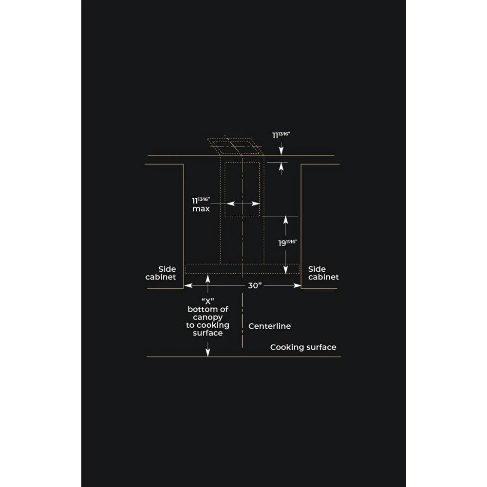 JENNAIR Lustre Stainless 30" Recirculating Wall-mount Canopy Hood - Stainless Steel (JVR0430HS)