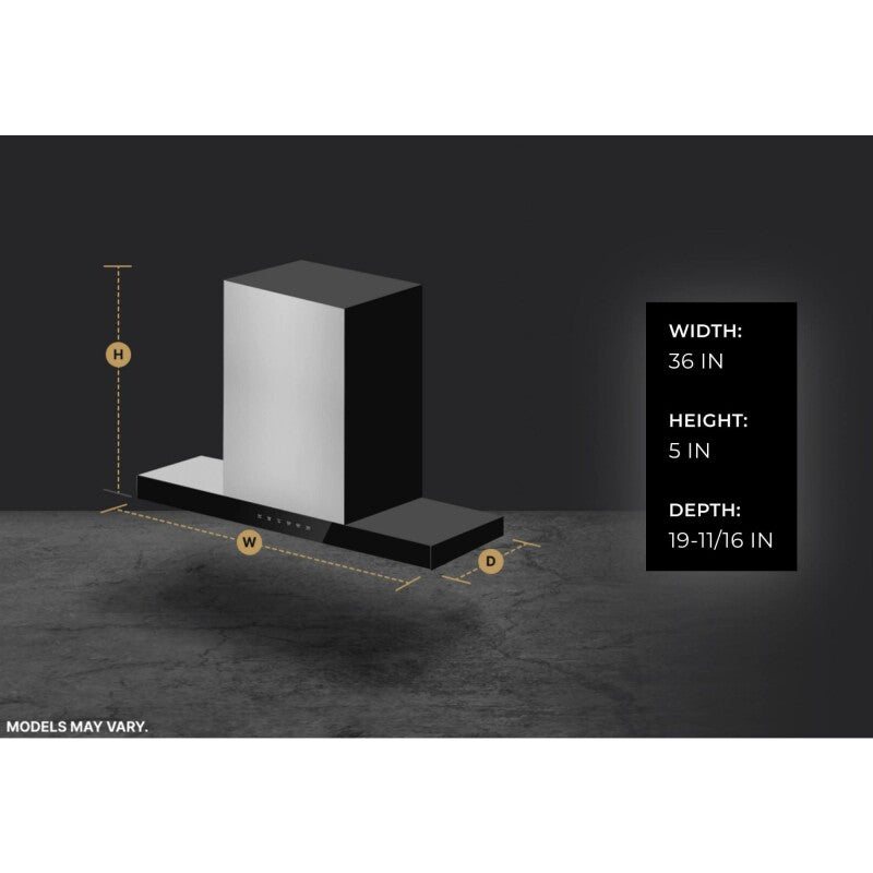 JennAir Lustre Stainless 36" Pyramid Style Canopy Wall Hood - Stainless Steel (JXW8536HS)