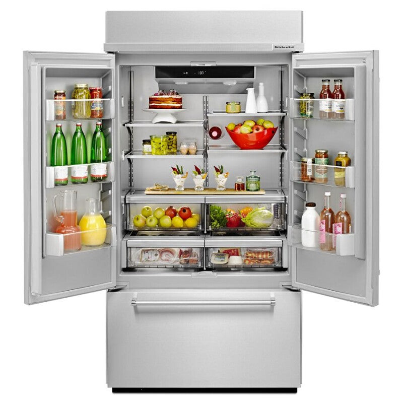 KitchenAid 24.2 Cu. Ft. 42" French Door Refrigerator with Platinum Interior Design in Stainless Steel - Stainless Steel (KBFN502ESS)