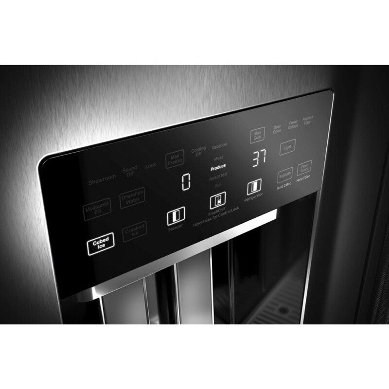 KitchenAid 25.1 Cu. Ft. 42" Built-In Side-by-Side Refrigerator with Ice and Water Dispenser - Stainless Steel with PrintShield™ Finish (KBSD702MPS)