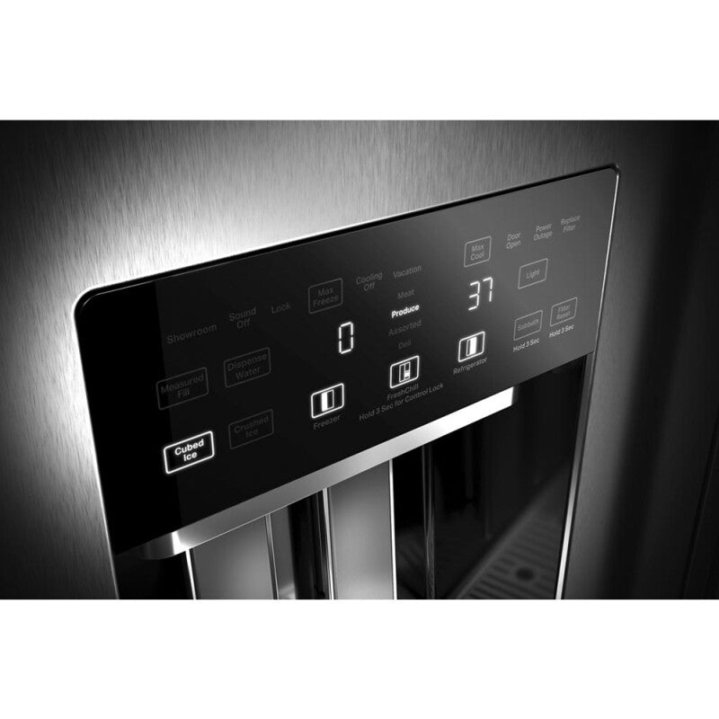 KitchenAid 29.4 Cu. Ft. 48" Built-In Side-by-Side Refrigerator with Ice and Water Dispenser - Stainless Steel (KBSD708MSS)