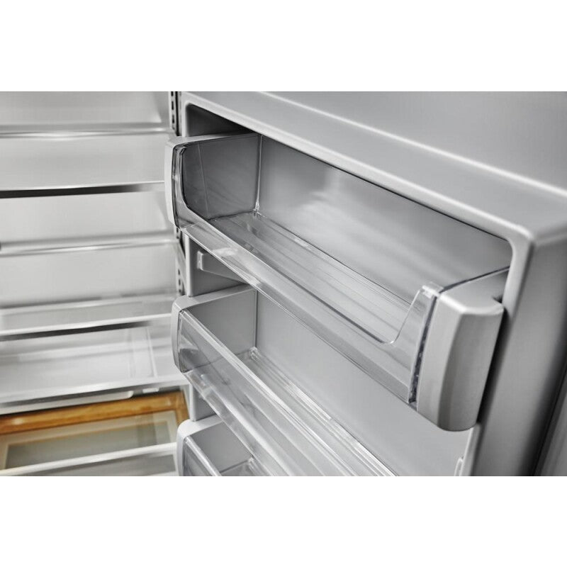 KitchenAid 29.4 Cu. Ft. 48" Built-In Side-by-Side Refrigerator with Ice and Water Dispenser - Stainless Steel (KBSD708MSS)