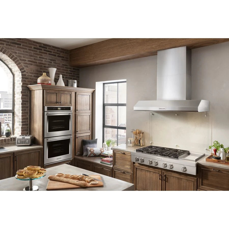 KITCHENAID 48'' 6-burner Commercial-style Gas Rangetop With Griddle - Stainless Steel (KCGC558JSS)