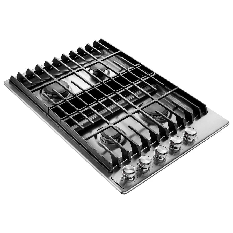 KITCHENAID 30" 4 Burner Gas Downdraft Cooktop - Stainless Steel (KCGD500GSS)