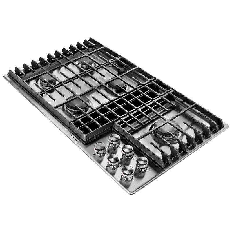 KitchenAid 36" 5 Burner Gas Downdraft Cooktop - Stainless Steel (KCGD506GSS)