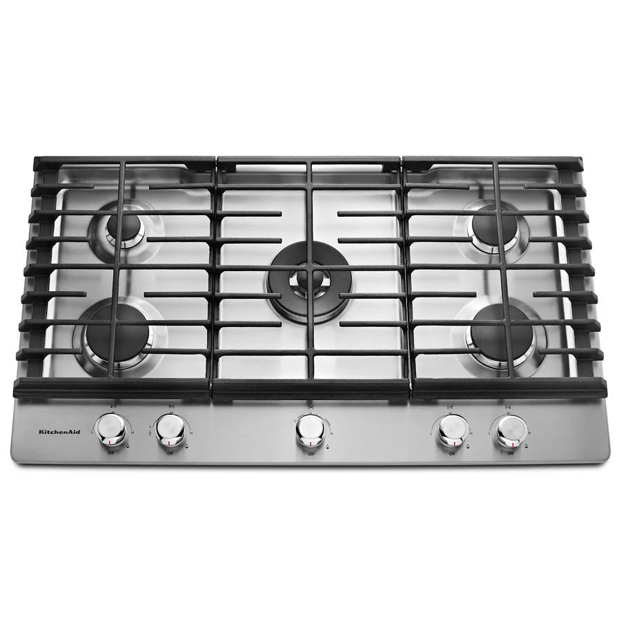 KITCHENAID 36" 5-Burner Gas Cooktop - Stainless Steel (KCGS556ESS)