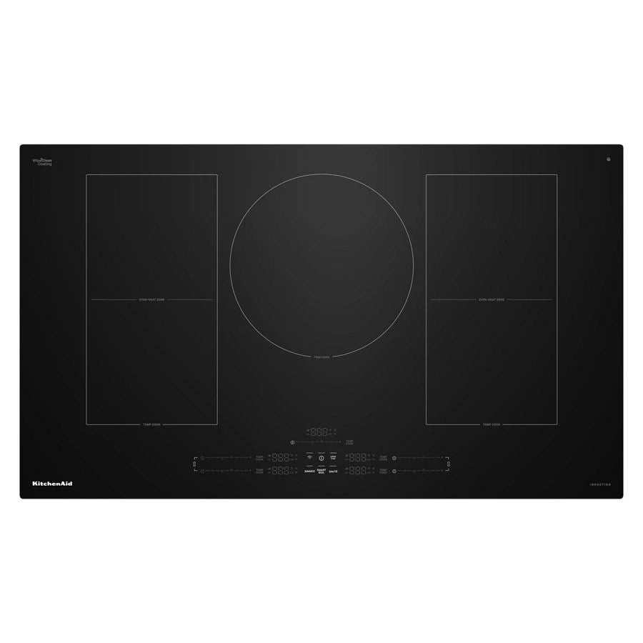 KITCHENAID 36" Temp Cook™ Induction Cooktop with 5 Cooking Zones - Black (KCIT736SBL)
