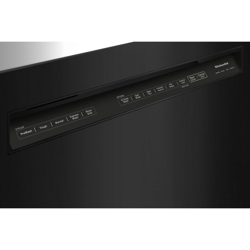 KitchenAid 47 dBA Two-Rack Dishwasher with ProWash Cycle - Black (KDFE104KBL)