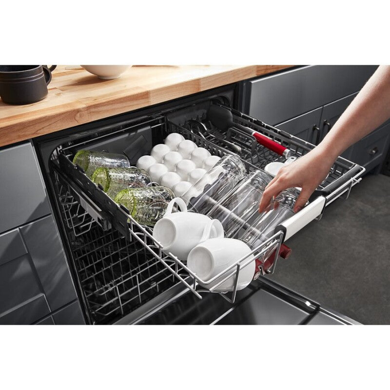 KitchenAid 44 dBA Dishwasher in PrintShield Finish with FreeFlex™ Third Rack - Black Stainless Steel with PrintShield™ Finish (KDFM404KBS)