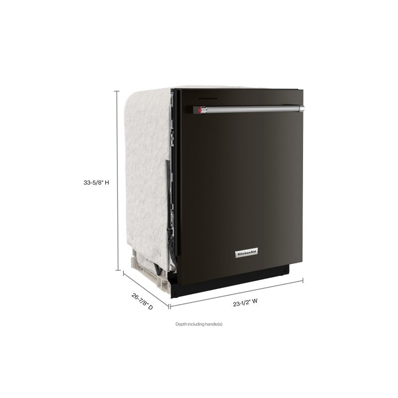 KitchenAid 44 dBA Dishwasher in PrintShield Finish with FreeFlex™ Third Rack - Black Stainless Steel with PrintShield™ Finish (KDTM404KBS)