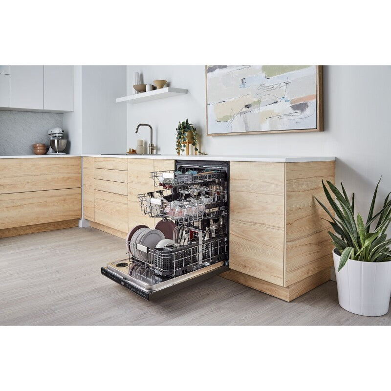 KitchenAid 44 dBA Dishwasher in PrintShield Finish with FreeFlex™ Third Rack - Black Stainless Steel with PrintShield™ Finish (KDTM604KBS)