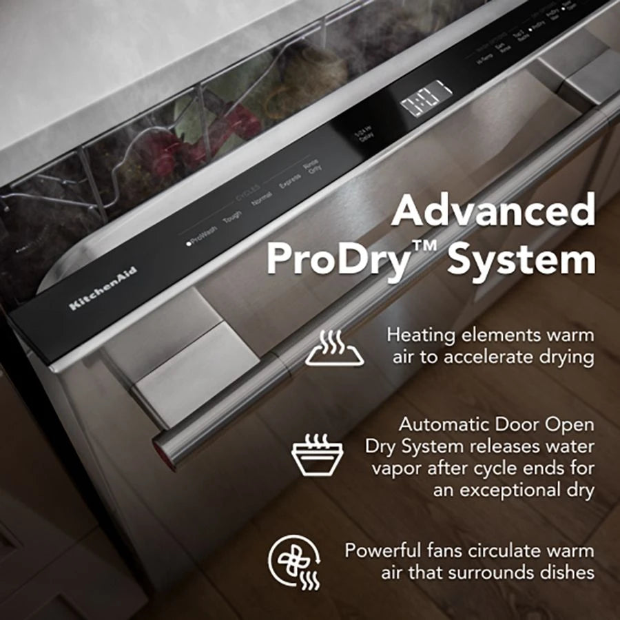 KITCHENAID 360° Max Jets™ Third Rack Dishwasher with Advanced ProDry™ System, 44 dBA - PrintShield Stainless (KDTS624SPS)