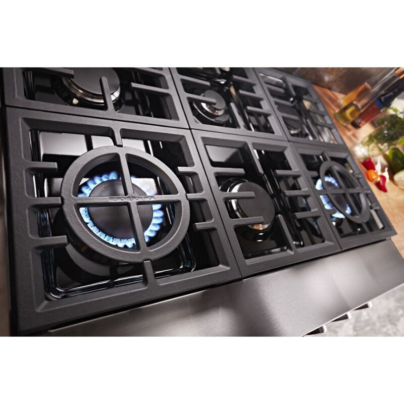 KitchenAid 36'' Smart Commercial-Style Dual Fuel Range with 6 Burners - Stainless Steel (KFDC506JSS)
