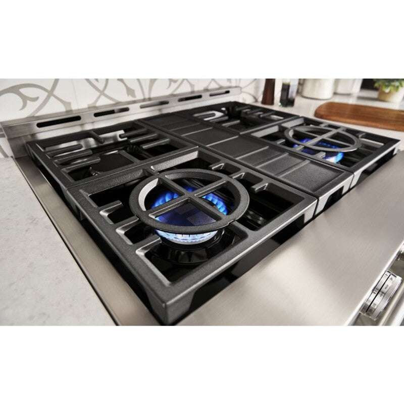 KitchenAid 30'' Smart Commercial-Style Gas Range with 4 Burners - Stainless Steel (KFGC500JSS)