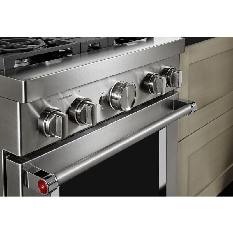 KitchenAid 30'' Smart Commercial-Style Gas Range with 4 Burners - Stainless Steel (KFGC500JSS)