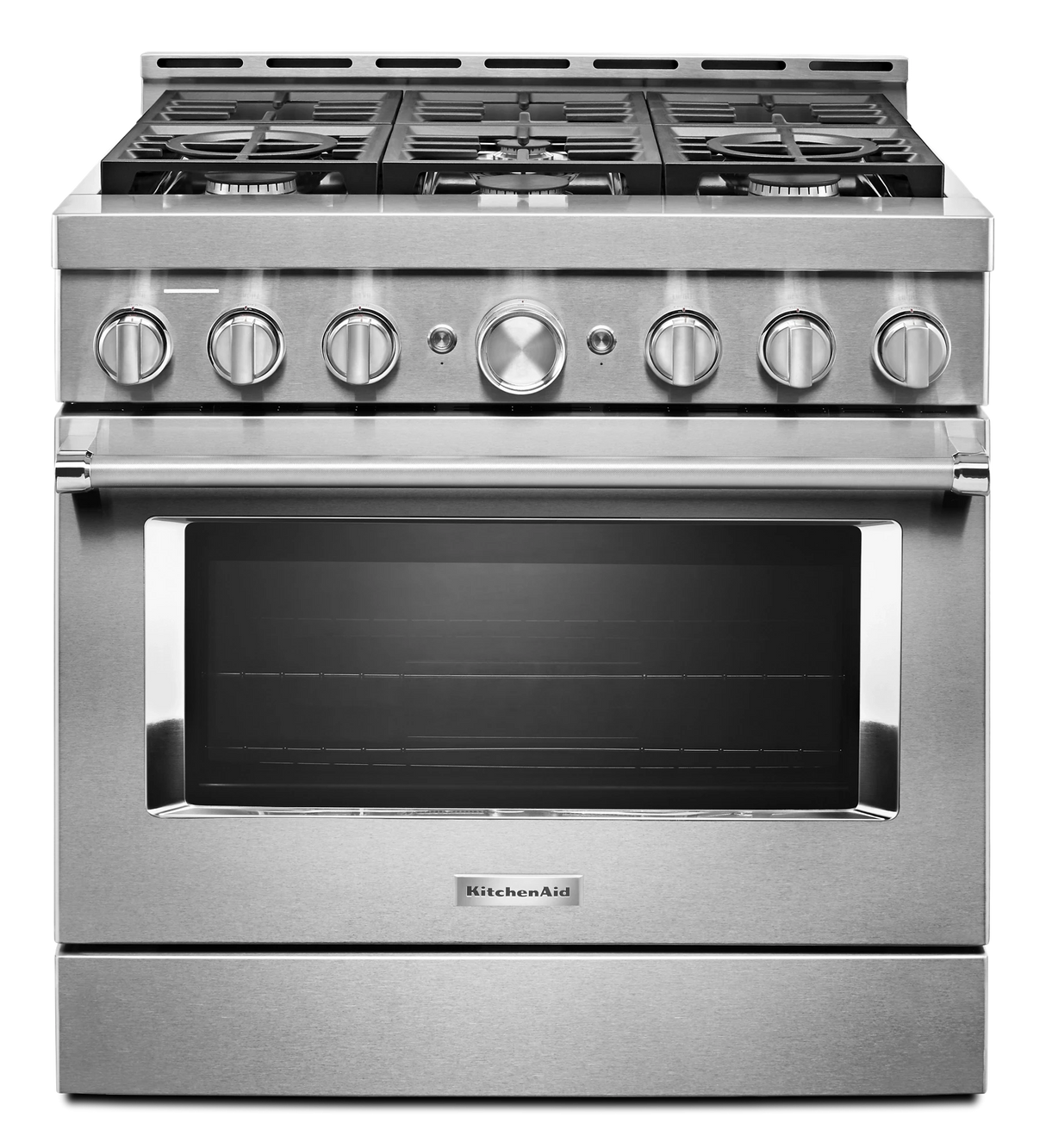 KitchenAid 36'' Smart Commercial-Style Gas Range with 6 Burners - Stainless Steel (KFGC506JSS)