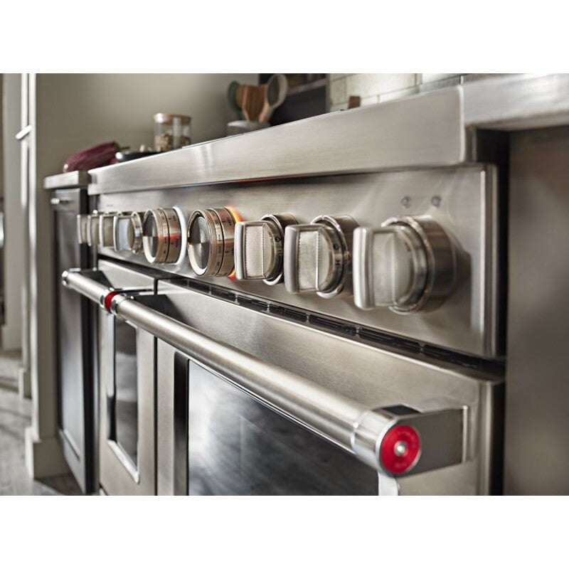 KitchenAid 48" Smart Commercial-Style Gas Range with Griddle - Stainless Steel (KFGC558JSS)