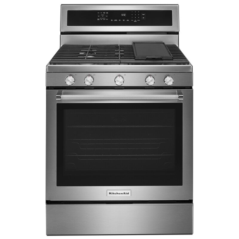 KitchenAid 30" 5-Burner Gas Convection Range - Stainless Steel (KFGG500ESS)