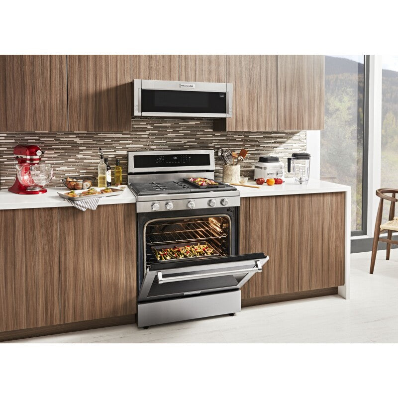 KitchenAid 30" 5-Burner Gas Convection Range - Stainless Steel (KFGG500ESS)