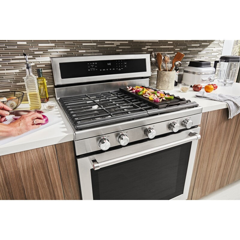 KitchenAid 30" 5-Burner Gas Convection Range - Stainless Steel (KFGG500ESS)