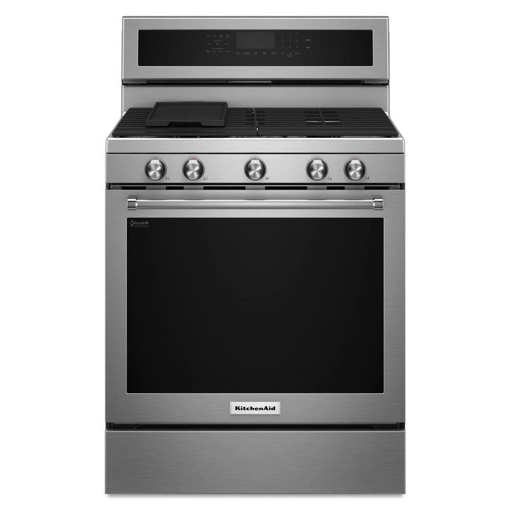 KitchenAid 30" 5-Burner Gas Convection Range - Stainless Steel (KFGG500ESS)