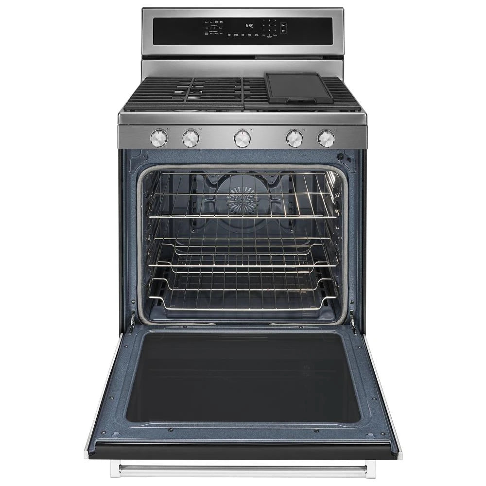 KITCHENAID 30-Inch 5-Burner Gas Convection Range - Stainless Steel (KFGG500ESS)