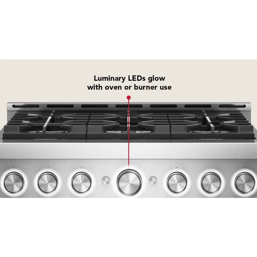 KITCHENAID 36-Inch 6 Burner Commercial-Style Gas Range with No Preheat Air Fry Mode - Stainless Steel (KFGS936SSS)