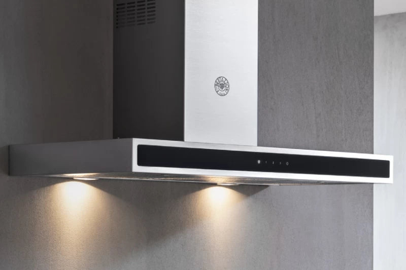 BERTAZZONI 36 Wallmount Hood, Glass Front, 1 motor 600 CFM - Stainless Steel (KG36X)