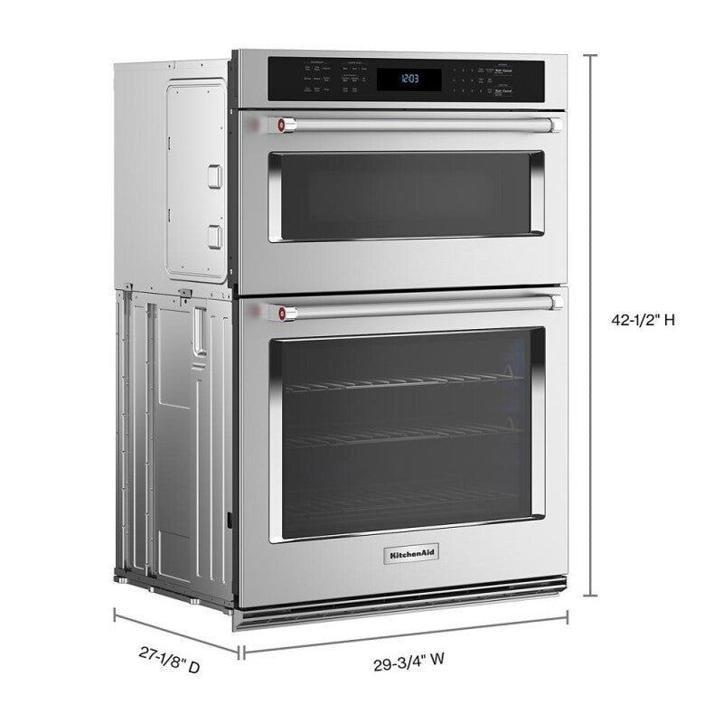 KitchenAid 30" Combination Microwave Wall Oven with Air Fry Mode - Stainless Steel (KOEC530PSS)