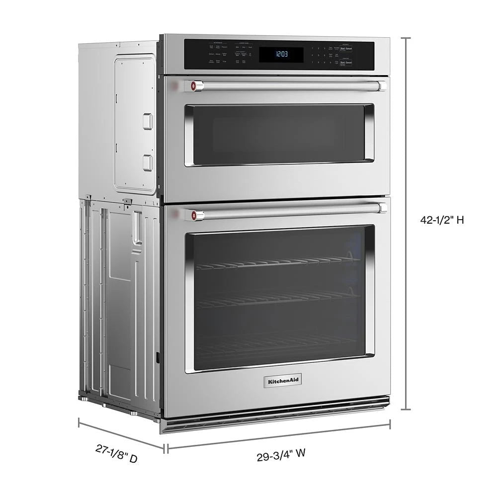 KitchenAid 30" Combination Microwave Wall Oven with Air Fry Mode - Stainless Steel (KOEC530PSS)