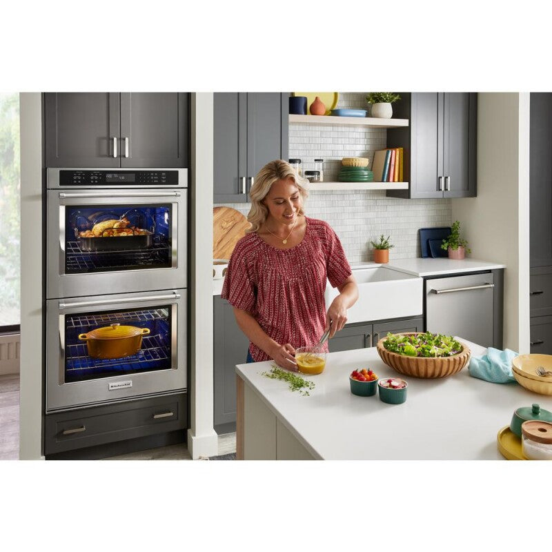 KitchenAid 30" Double Wall Oven with Air Fry Mode - Stainless Steel (KOED530PSS)