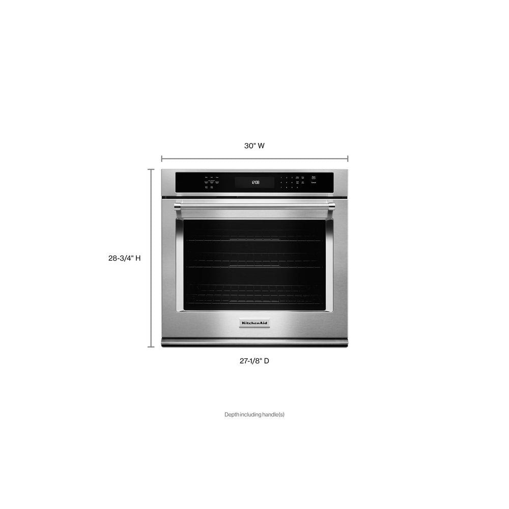 KitchenAid 30" Single Wall Oven with Even-Heat True Convection - Stainless Steel (KOSE500ESS)