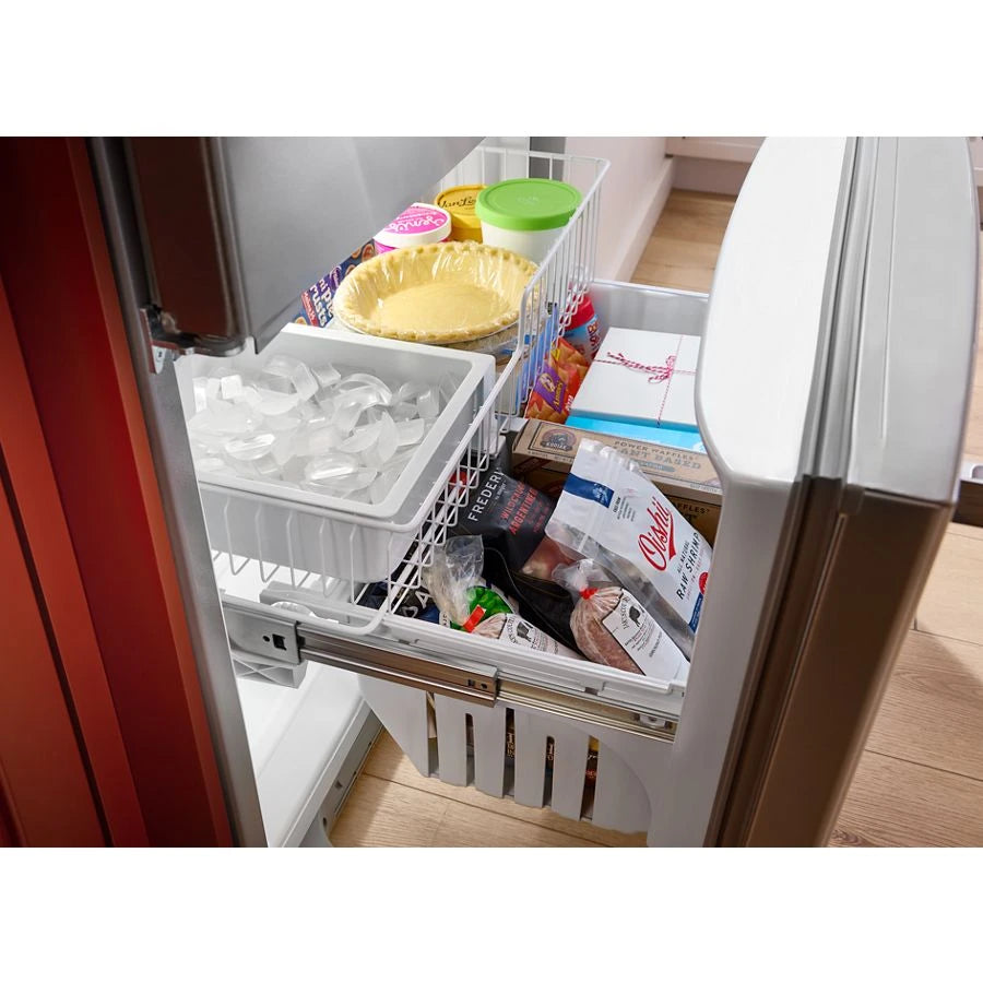 KITCHENAID 20 Cu. Ft. 36-inch Width Counter-depth French Door Refrigerator With Interior Dispense - Stainless Steel (KRFC136RPS)