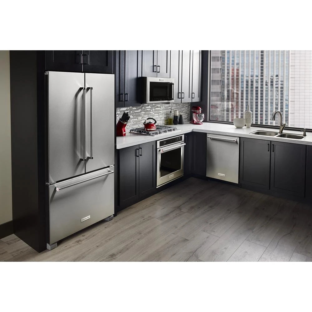 KitchenAid 20 cu. ft. 36" Counter-Depth French Door Refrigerator - Stainless Steel (KRFC300ESS)
