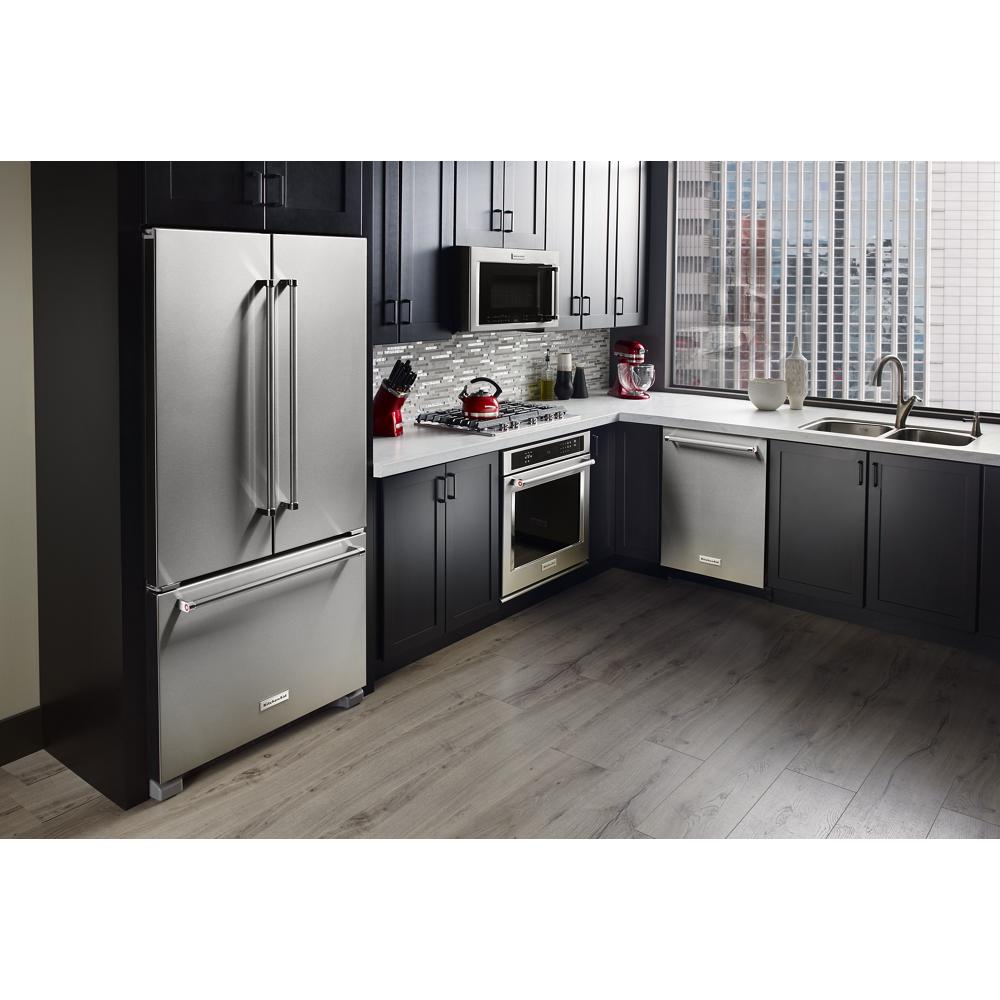 KitchenAid 20 cu. ft. 36" Counter-Depth French Door Refrigerator - Stainless Steel (KRFC300ESS)