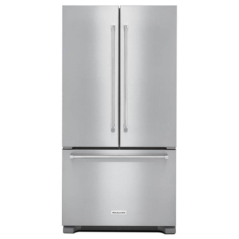 KitchenAid 22 cu. ft. 36-Inch Width Counter Depth French Door Refrigerator with Interior Dispense - Stainless Steel (KRFC302ESS)