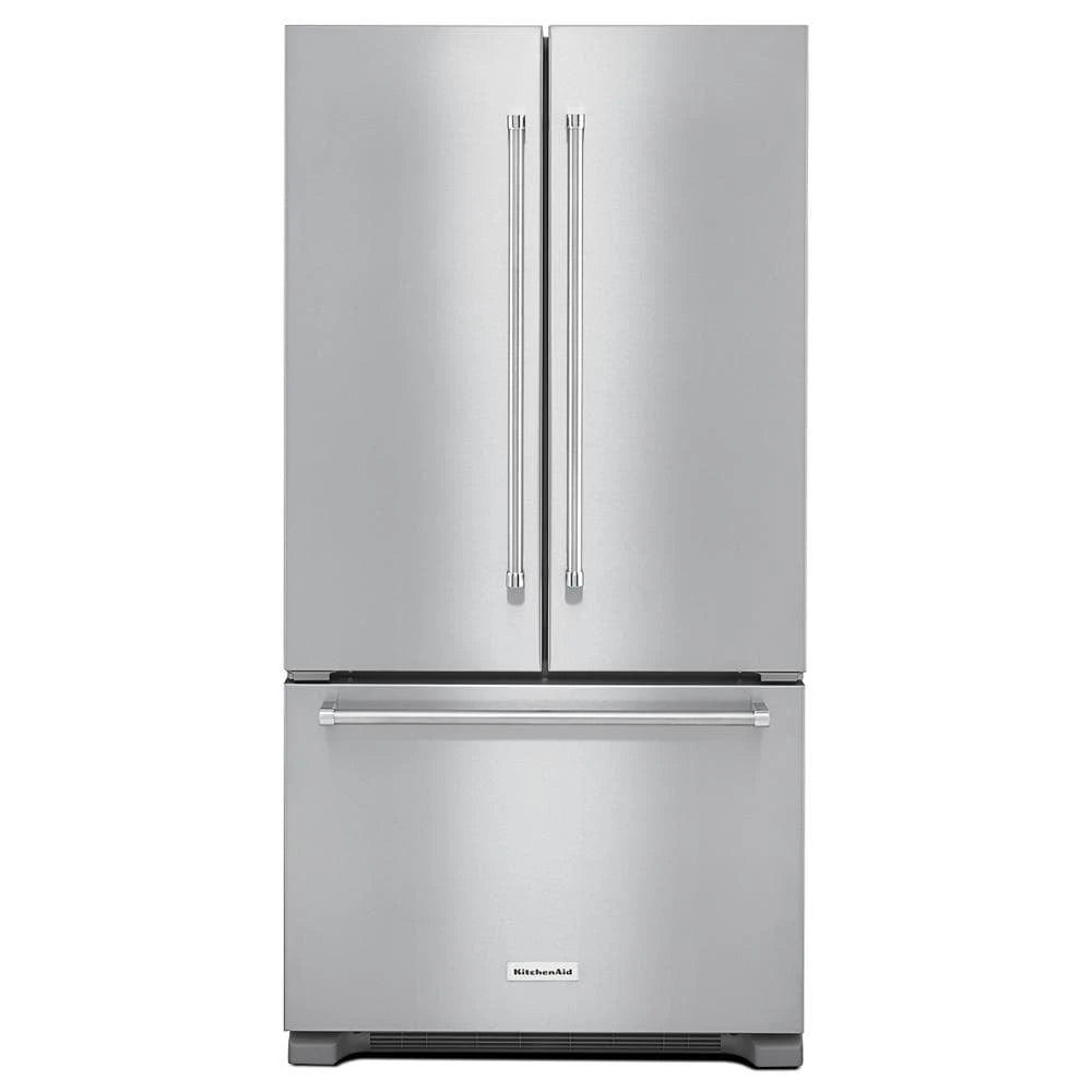 KitchenAid 22 cu. ft. 36-Inch Width Counter Depth French Door Refrigerator with Interior Dispense - Stainless Steel (KRFC302ESS)