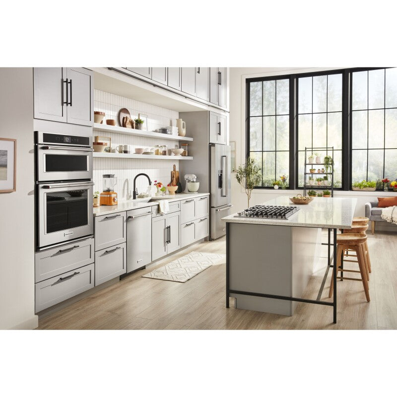 KitchenAid 23.8 cu. ft. Counter-Depth French Door Platinum Interior Refrigerator with PrintShield™ Finish - Stainless Steel with PrintShield™ Finish (KRFC704FPS)