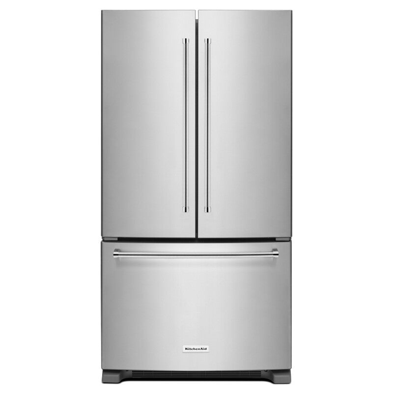 KitchenAid 25 Cu. Ft. 36-Width Standard Depth French Door Refrigerator with Interior Dispense - Stainless Steel (KRFF305ESS)