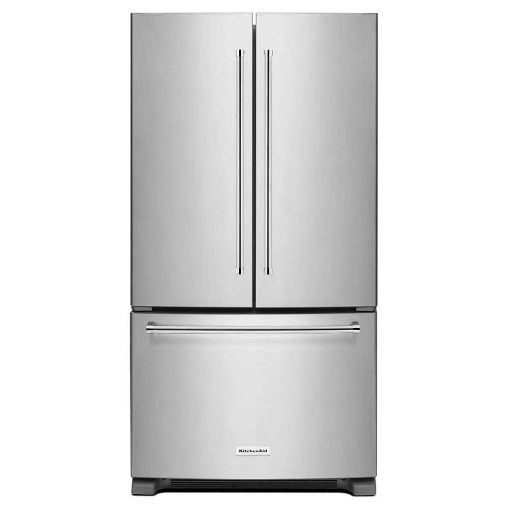 KitchenAid 25 Cu. Ft. 36-Width Standard Depth French Door Refrigerator with Interior Dispense - Stainless Steel (KRFF305ESS)