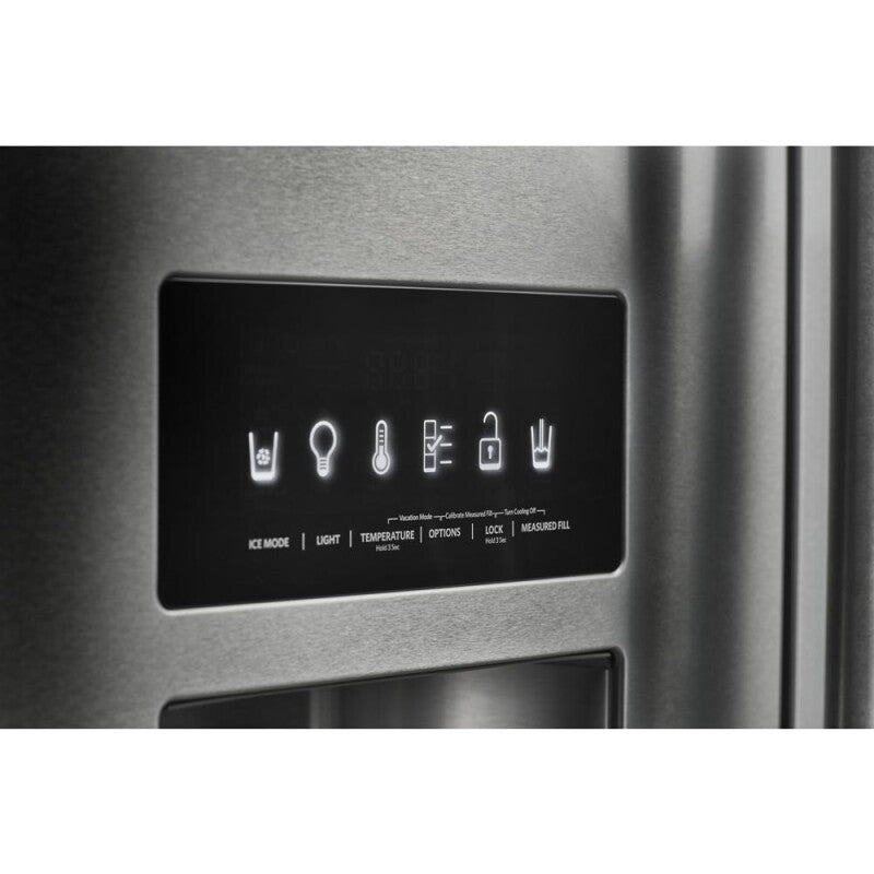 KitchenAid 26.8 Cu. Ft. Standard-Depth French Door Refrigerator with Exterior Ice and Water Dispenser - Stainless Steel with PrintShield™ Finish (KRFF577KPS)