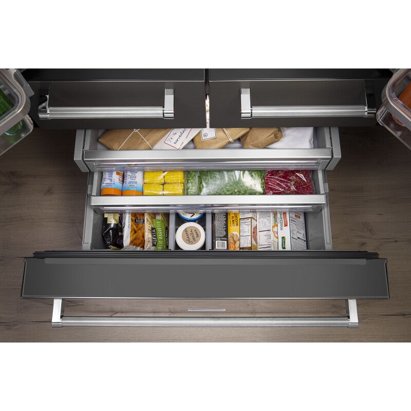KitchenAid 25.8 Cu. Ft. 36" Multi-Door Freestanding Refrigerator with Platinum Interior Design - Stainless Steel (KRMF706ESS)