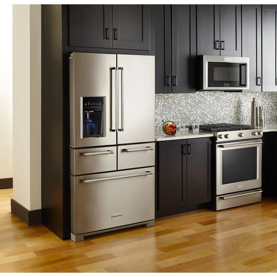 KitchenAid 25.8 Cu. Ft. 36" Multi-door Freestanding Refrigerator With Platinum Interior Design - Stainless Steel (KRMF706ESS)
