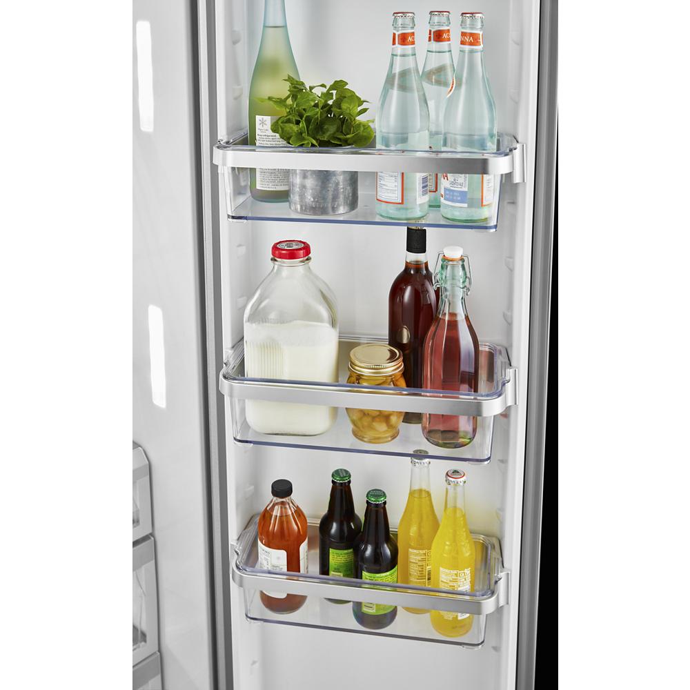 KitchenAid 22.6 cu ft. Side-by-Side Refrigerator with Exterior Ice and Water and PrintShield™ finish - Stainless Steel with PrintShield™ Finish (KRSC703HPS)
