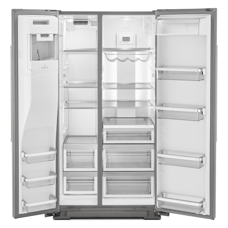 KitchenAid 24.8 cu ft. Side-by-Side Refrigerator with Exterior Ice and Water and PrintShield finish - Stainless Steel with PrintShield™ Finish (KRSF705HPS)